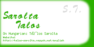 sarolta talos business card